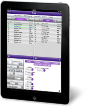 iPad with Volleyball Scout screen
